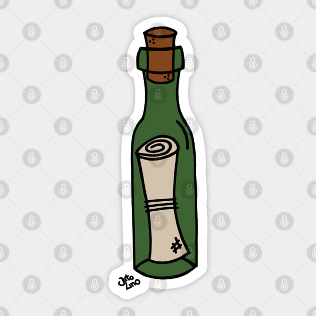 Message in a bottle Sticker by JatoLino